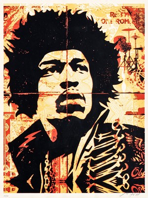 Lot 212 - Shepard Fairey (American 1970-), 'Hendrix', 2004