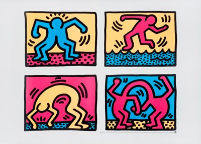 Lot 132 - Keith Haring (American 1958-1990), 'Pop Shop Quad II', 1988