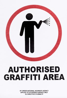 Lot 93 - Banksy (British 1974-), 'Authorised Graffiti Area' & Stepping Out' (two works)