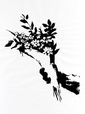 Lot 74 - Banksy (British 1974-), 'GDP Flower Thrower', 2019