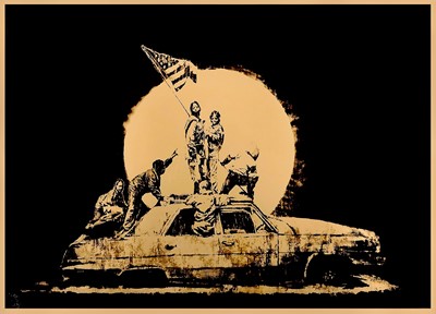 Lot 76 - Banksy (British 1974-),  'Gold Flag', 2008