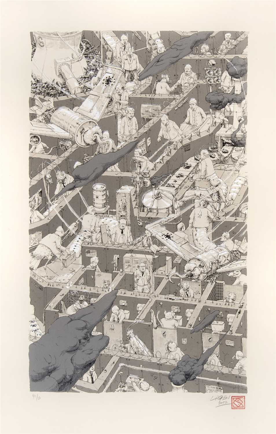 Lot 211 - Liqen (Spanish b.1980), 'Wall Street Labyrinth', 2012