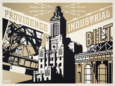 Lot 170 - Shepard Fairey (American 1970-), 'Providence Industrial (Gold)', 2010
