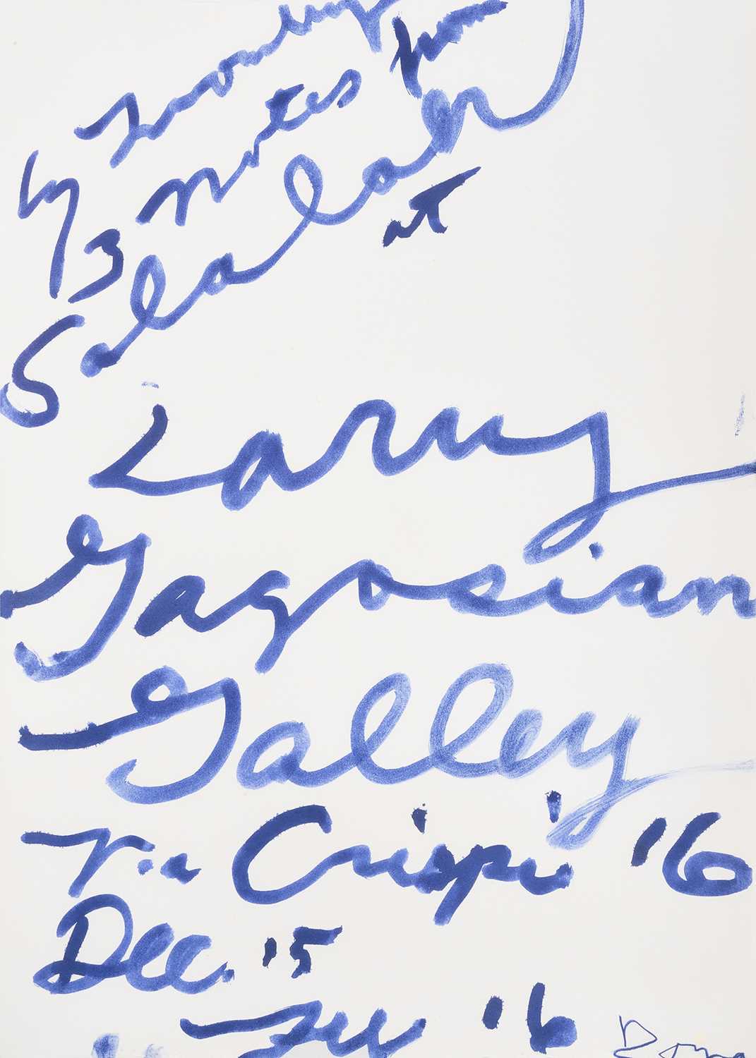 Lot 20 - Cy Twombly (American 1928-2011), 'Three Notes from Salalah Poster', 2008