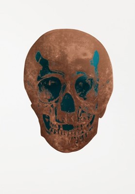 Lot 32 - Damien Hirst (British 1965-), 'Panama Copper/Turquoise Skull', 2009