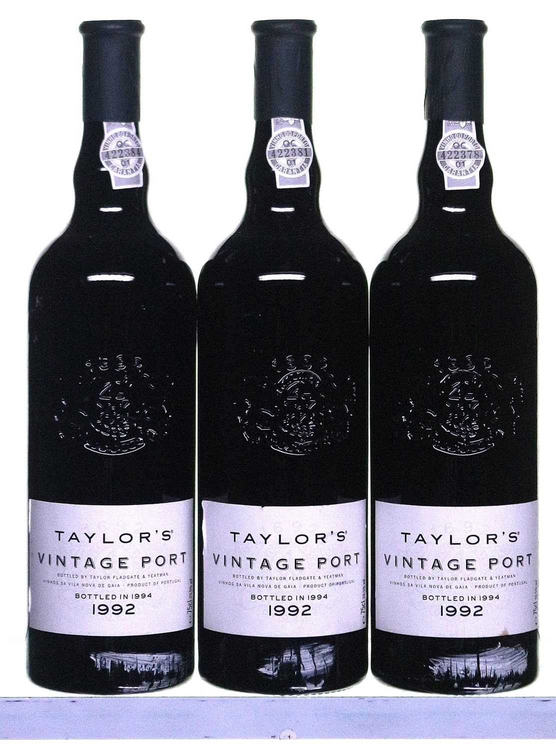 Lot 2 - 3 bottles 1992 Taylor