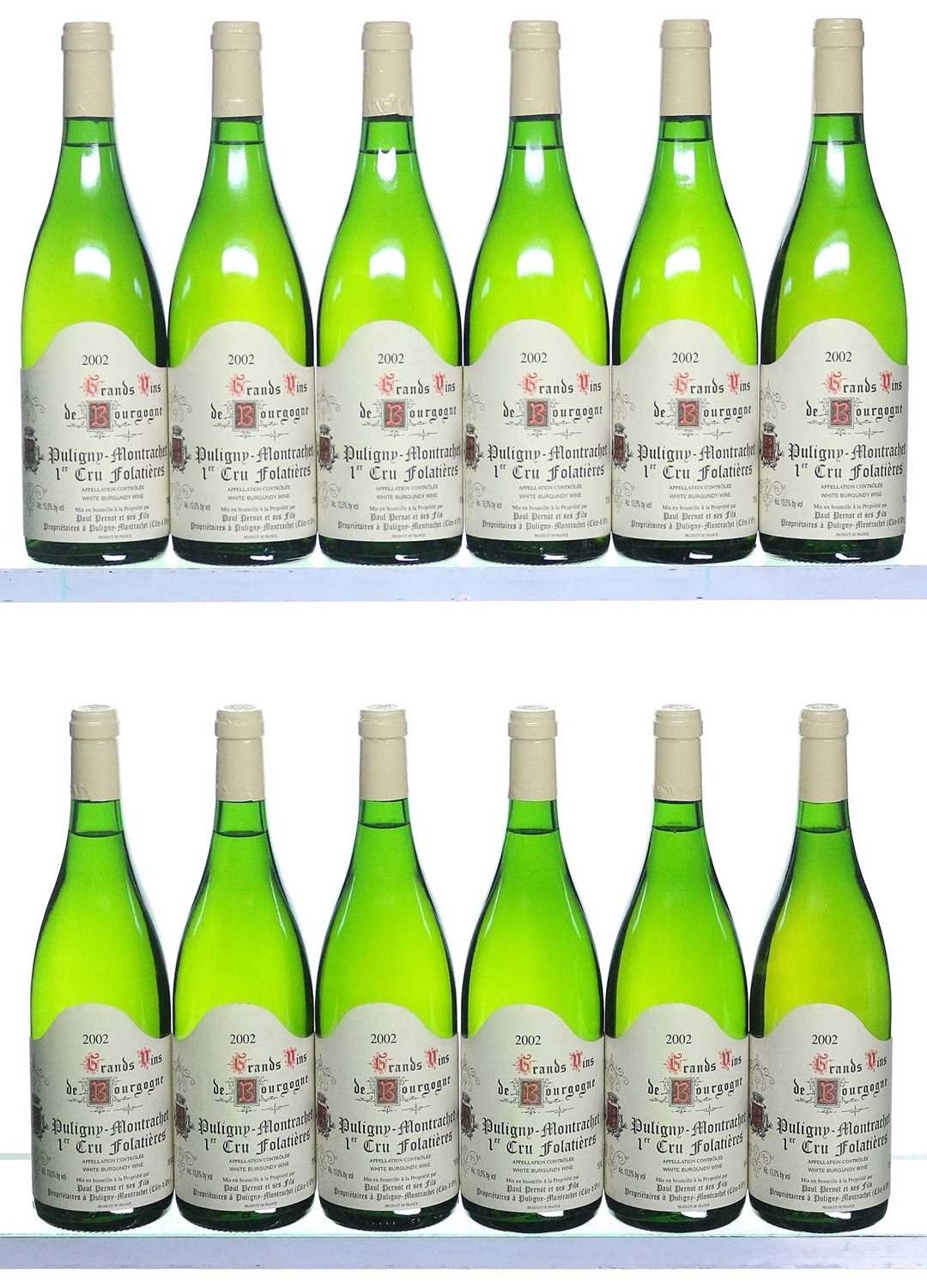 Lot 152 - 12 bottles 2002 Puligny-Montrachet Folatieres Pernot