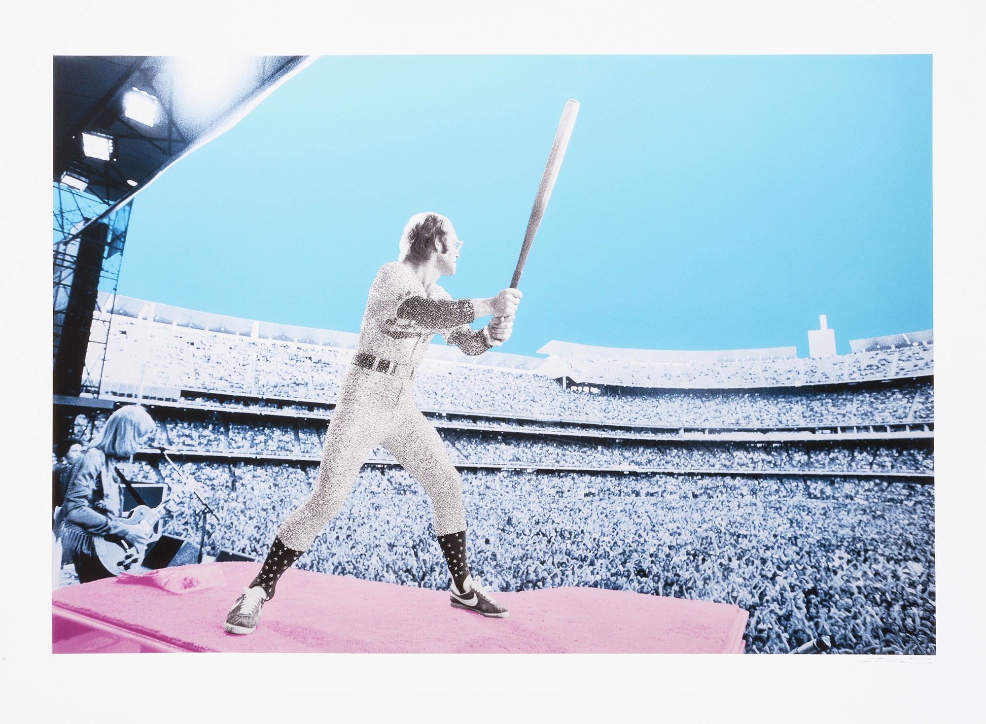 Elton John at Dodger Stadium by Terry O'Neill for Sale