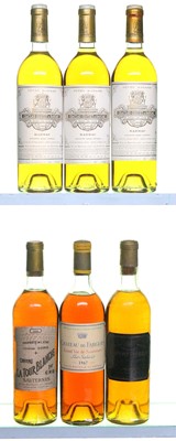 Lot 87 - 6 bottles Mixed Sauternes