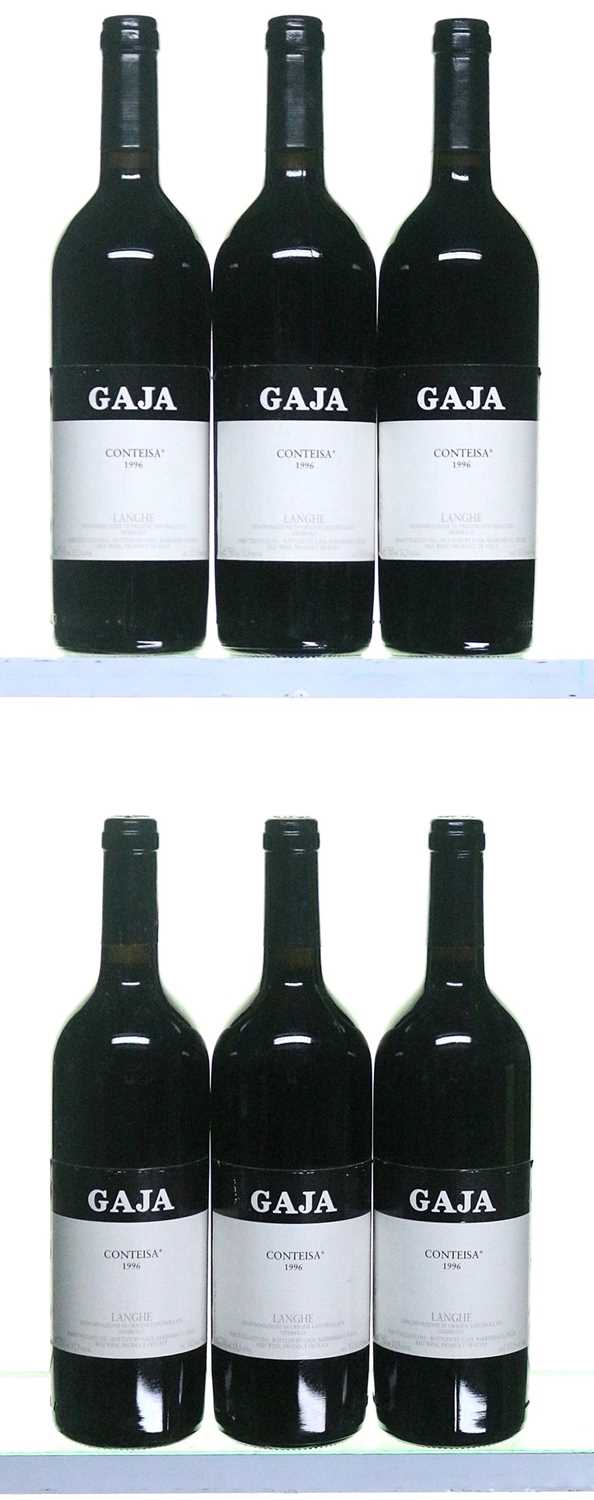 Lot 217 - 6 bottles 1996 Barolo Conteisa Gaja