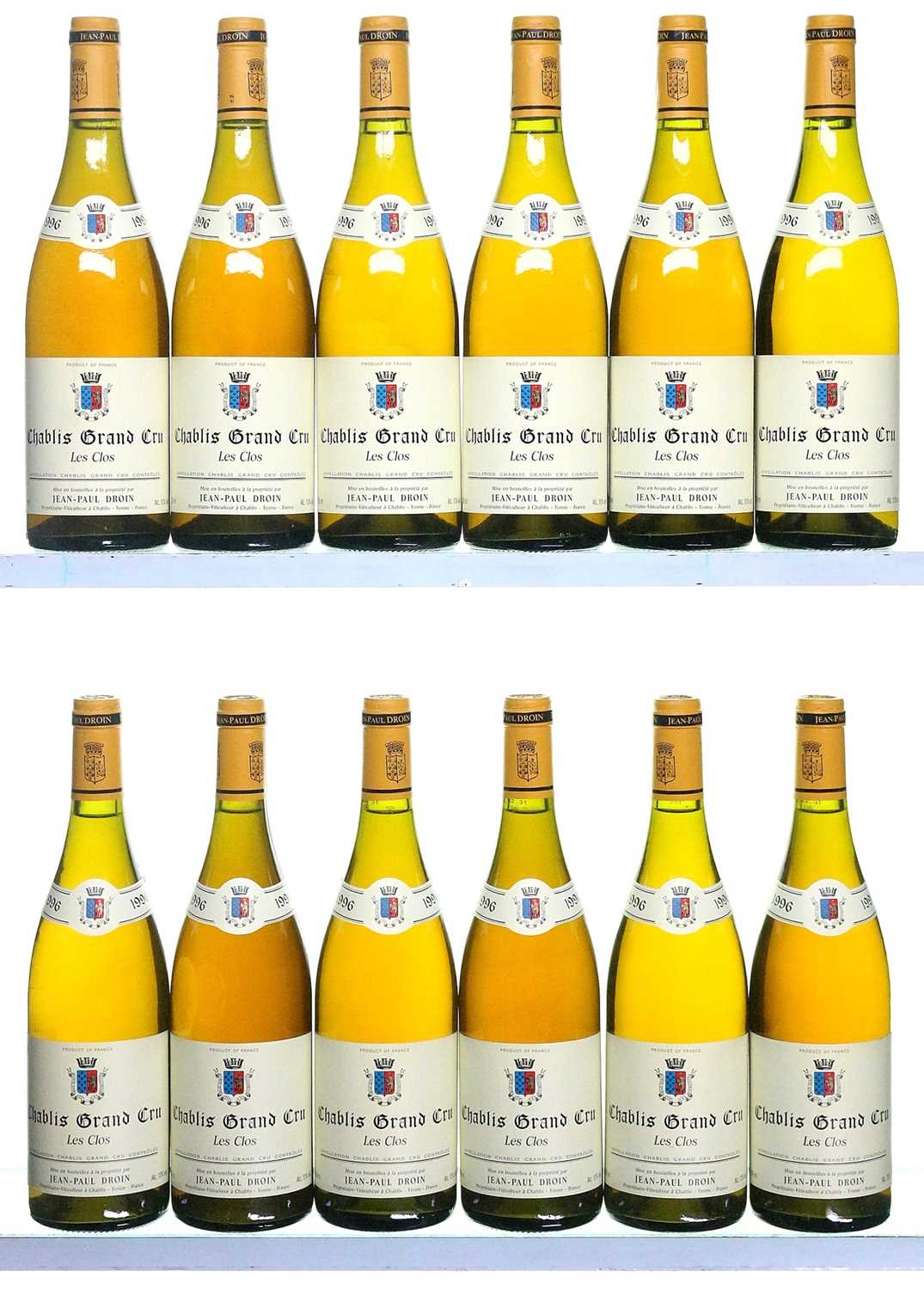 Lot 137 - 12 bottles 1996 Chablis Les Clos Droin