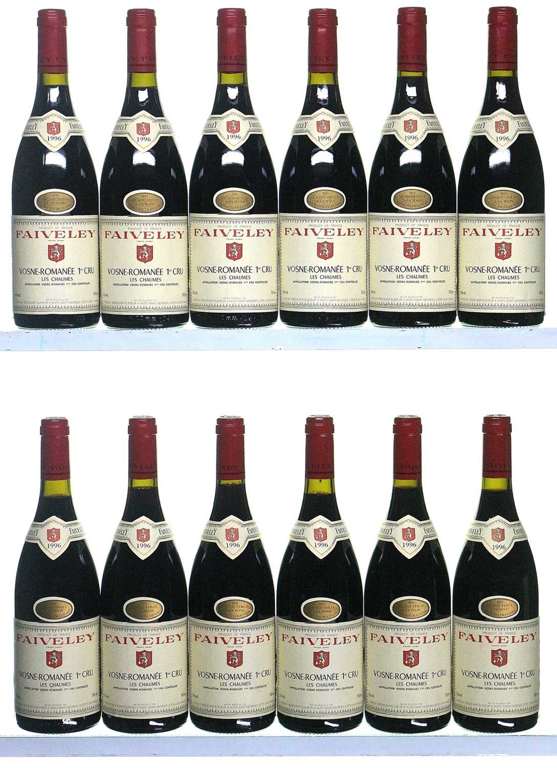Lot 93 - 12 bottles 1996 Vosne-Romanee Les Chaumes Faiveley