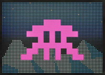 Lot 203 - Invader (French 1969-), 'L.E.D.', 2017