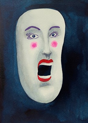 Lot 175 - Nicolas Party (Swiss 1980-), 'Untitled, Christmas Card (Face)', 2016