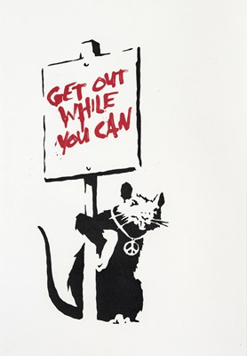 Lot 226 - Banksy (British 1974-), 'Get Out While You Can', 2005