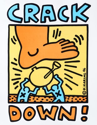 Lot 66 - Keith Haring (American 1958-1990), ‘Crack Down!’, 1986