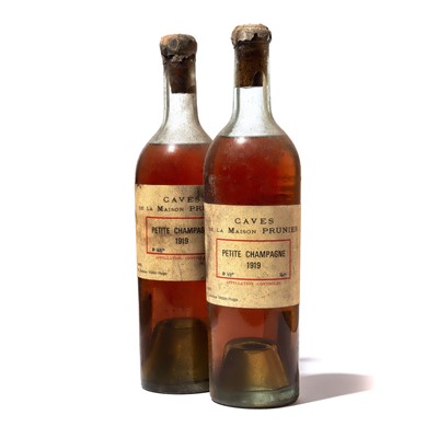 Lot 153 - 2 bottles 1919 Petite Champagne Cognac Maison Prunier