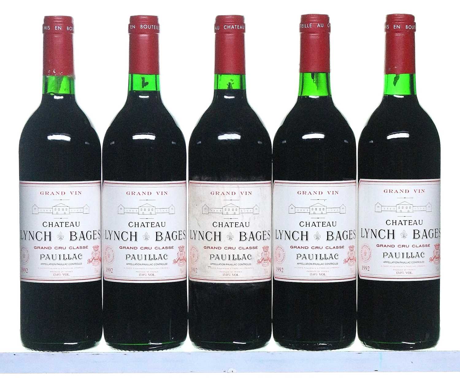 Lot 185 - 5 bottles 1992 Ch Lynch Bages