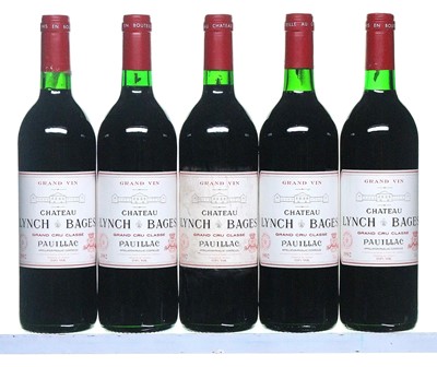 Lot 185 - 5 bottles 1992 Ch Lynch Bages