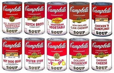 Lot 53 - After Andy Warhol, 'Campbell's Soup', 2014 (10 Works)