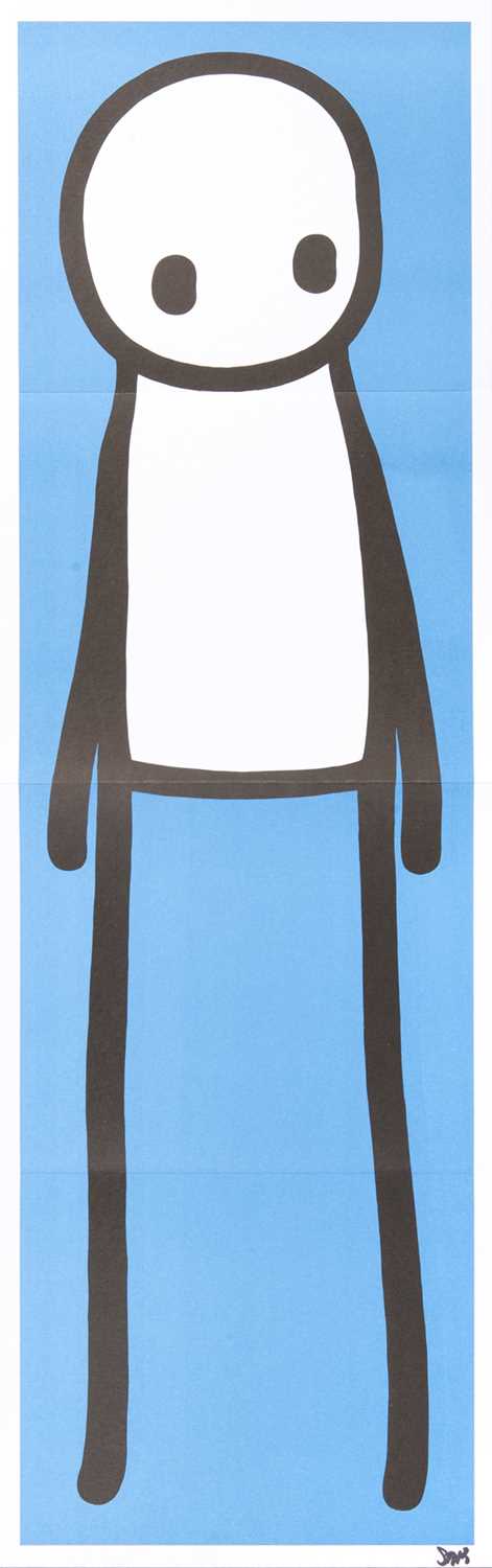 Lot 107 - Stik (British 1979-), ‘Standing Figure (Book) (Blue)’, 2015