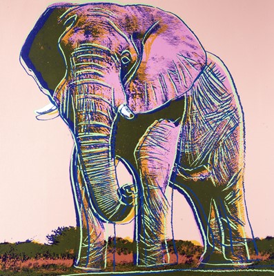 Lot 4 - Andy Warhol (American 1928-1987), 'Elephant, from Endangered Species', 1983