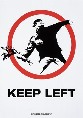 Lot 65 - Banksy (British 1974-), 'Keep Left (XXL)', 2006