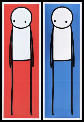 Lot 106 - Stik (British 1979-), 'Standing Figure (UK Big Issue)(Blue & Red)', 2013