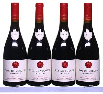 Lot 349A - 4 bottles 2014 Clos de Vougeot Lamarche