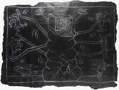 Lot 127 - Keith Haring (American 1958-1990), 'Untitled (Subway Drawing), 1980s