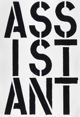 Lot 122 - Christopher Wool (American 1955-), 'Assistant, from Black Book', 1989