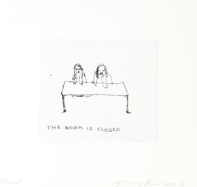 Lot 49 - Tracey Emin (British 1963-), 'Closed', 2013