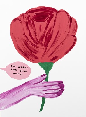 Lot 135 - David Shrigley (British 1968-), 'I’m Sorry For Being Awful', 2018