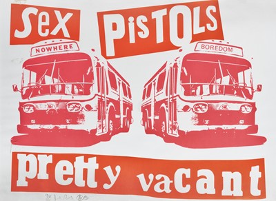 Lot 85 - Jamie Reid (British 1947-), 'Sex Pistols Pretty Vacant', 1997