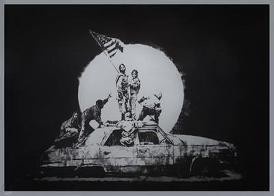 Lot 206 - Banksy (British 1974-), ‘Flag (Silver)’, 2006