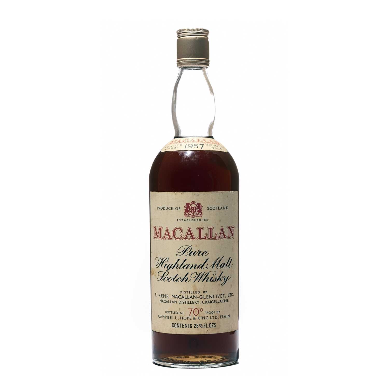 Lot 164 - 1 bottle 1957 Macallan