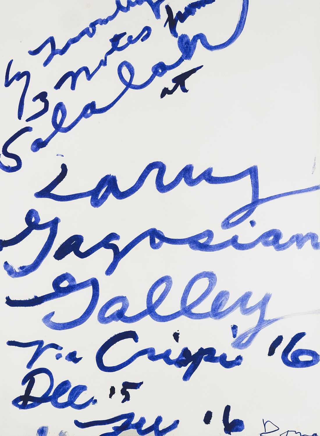 Lot 19 - Cy Twombly (American 1928-2011), 'Three Notes from Salalah Poster', 2008