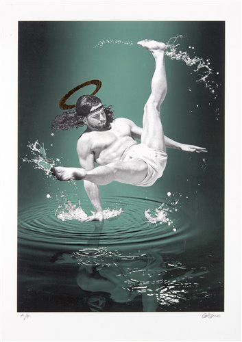 Lot 178 - Cosmo Sarson (British), ‘Breakdancing Jesus – On Water’, 2015