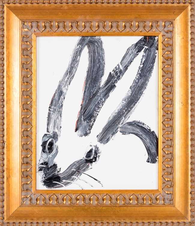 Lot 6 - Hunt Slonem (American 1951-), Untitled (White Rabbit), 2017