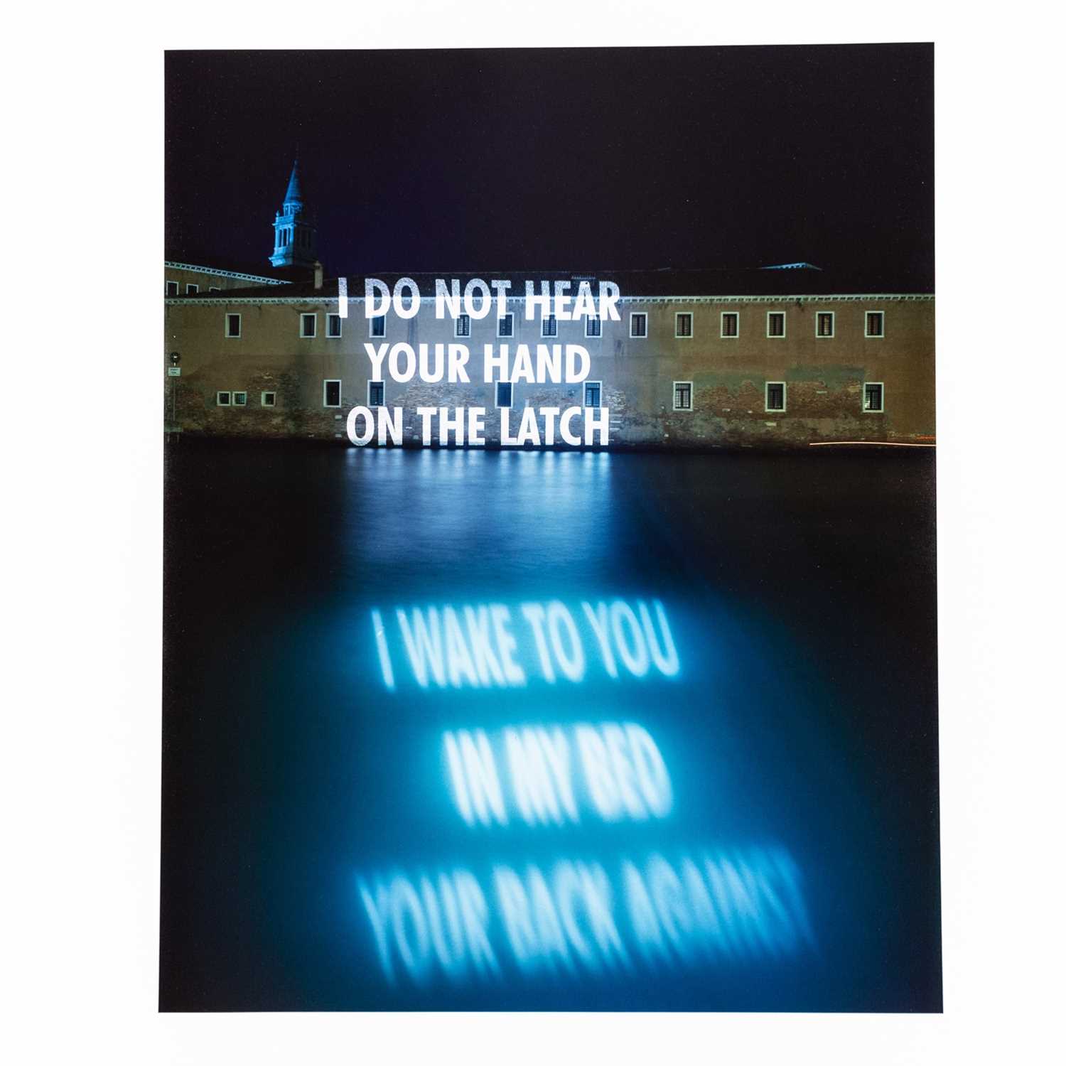 Lot 14 - Jenny Holzer (American 1950-Jenny Holzer (American 1950-), I Do Not Hear Your Hand, 2001