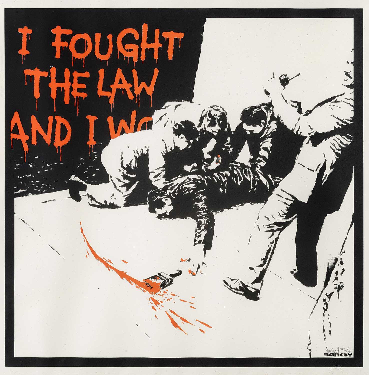Lot 215 - Banksy (British 1974-), ‘I Fought The Law', 2004 (Signed)