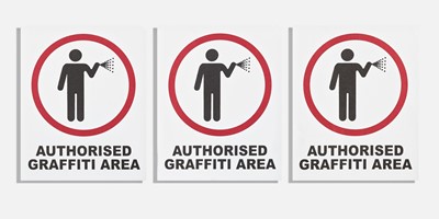 Lot 60 - Banksy (British 1974-), 'Authorised Graffiti Area' (Three Works)