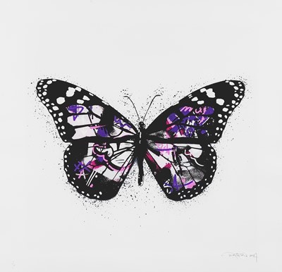Lot 96 - Martin Whatson (Norwegian 1984-), 'Butterfly (White Pink)', 2017