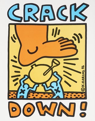 Lot 165 - Keith Haring (American 1958-1990), ‘Crack Down!’, 1986