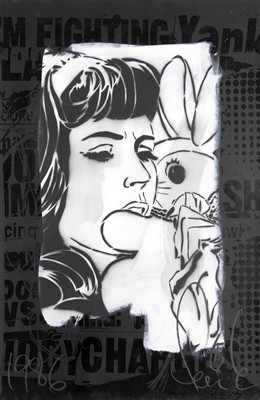 Lot 457 - Faile (Collaboration), 'Bunny Girl (Perfect Stencil)', 2008