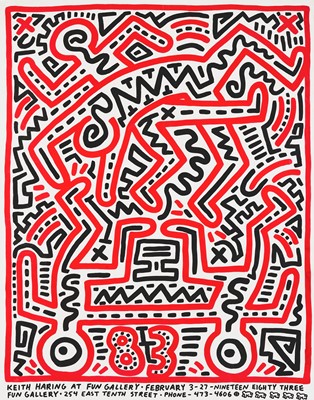 Lot 108 - Keith Haring (American 1958-1990), 'Keith Haring At Fun Gallery', 1983