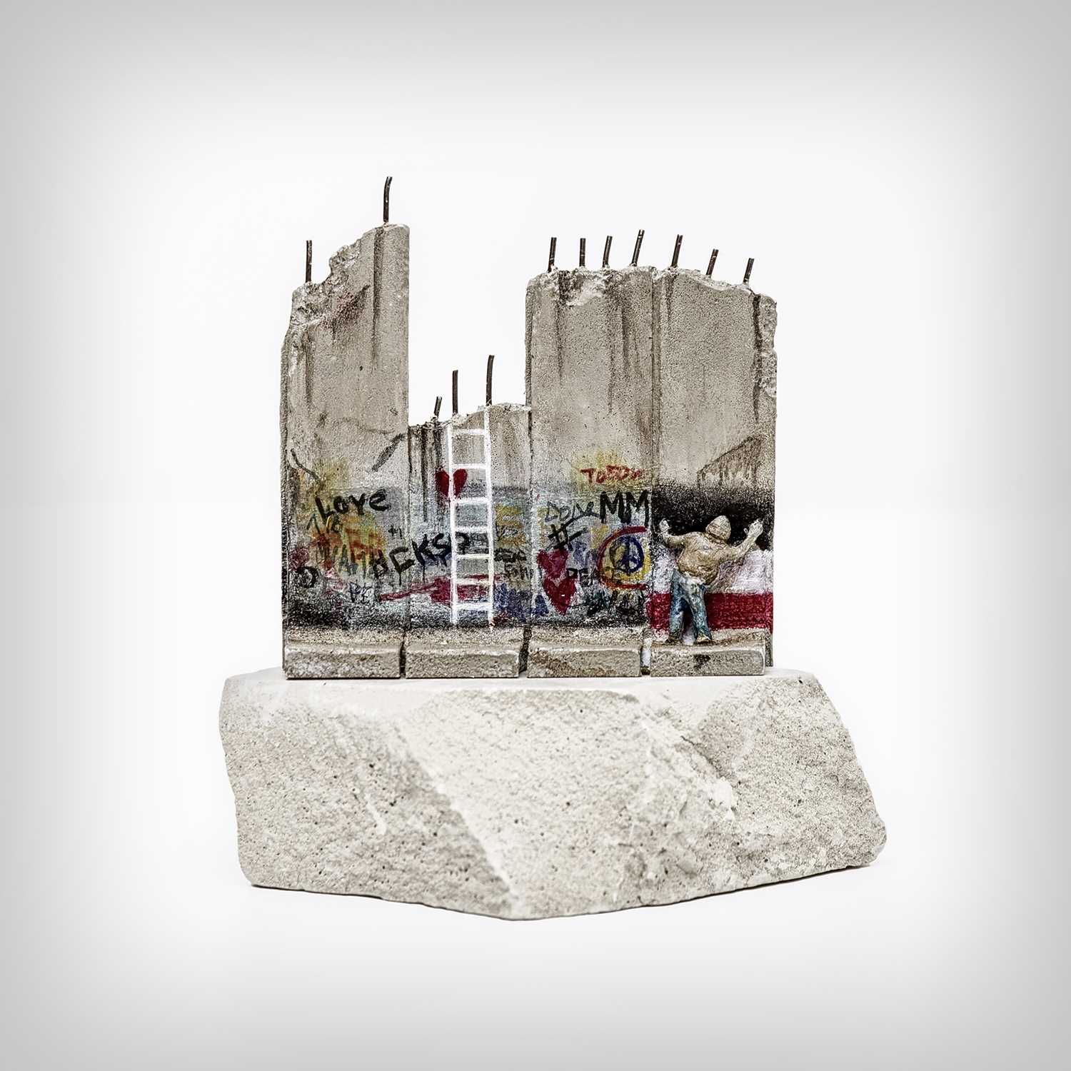 Lot 86 - Banksy (British 1974 -), 'Walled Off Hotel - Seven Part Souvenir Defeated Wall Section'