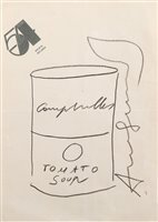 Lot 344 - Attributed to Andy Warhol (American 1928-1987), 'Campbells Tomato Soup', circa 1960s