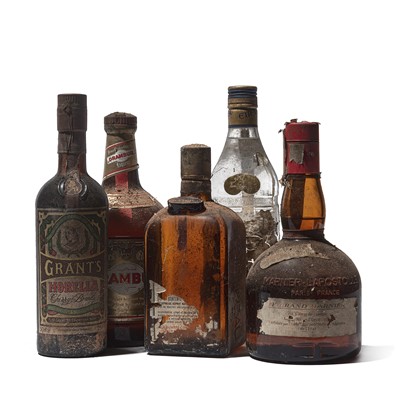 Lot 122 - 9 bottles Mixed Spirits and Liqueurs