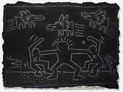 Lot 209 - Keith Haring (American 1958-1990), 'Untitled (Subway Drawing), 1980s